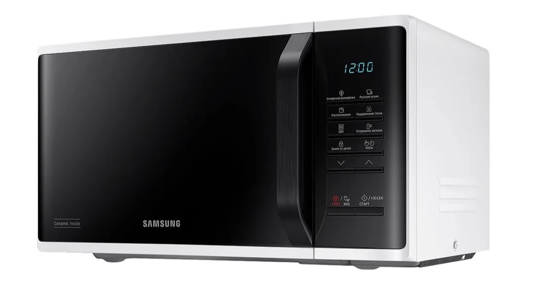 Микроволновая печь Samsung MS23K3513AW (23 л, 800 Вт, переключатели кнопки, дисплей, белый)