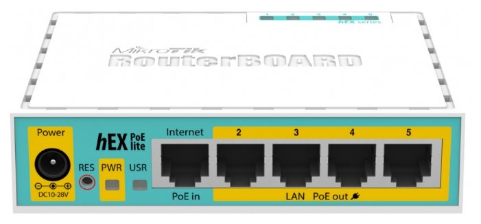Маршрутизатор Mikrotik hEX POE Lite RB750UPr2 5 портов 10/100 Ethernet 