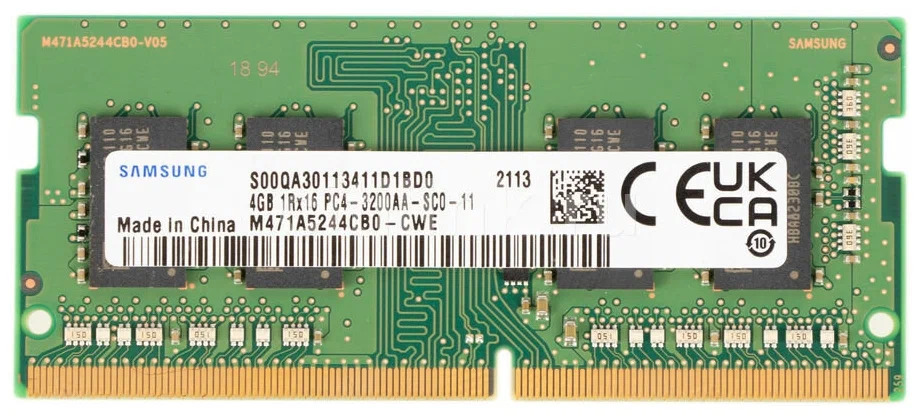 Память DDR4 SODIMM  4Gb 3200MHz Samsung  PC4-3200AA-SC0-11 OEM