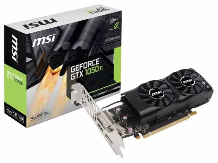 Видеокарта MSI GeForce GTX 1050 Ti 4GB GDDR5 (GTX 1050 Ti 4GT LP) 1392/7008MHz DP,DVI, HDMI