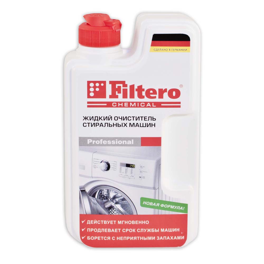 Средство для очистки стир. машин Filtero 250мл от накипи/запахов 902