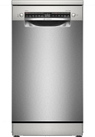 Машина посудомоечная отдельностоящая 45 см Bosch SPS4EMI61E (10 комплектов / 3 полки / Расход воды - 6,7 л / Home Connect / EfficientDry / Серая)