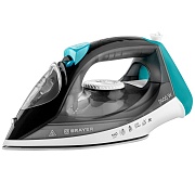 Утюг Brayer BR4008 серый/зелёный (2400 Вт/ подошва - керамика / паровой удар - 140 г/мин/ 1,9 м/ автоотключение) 
