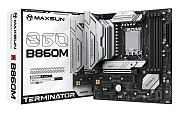 Материнская плата MAXSUN MS-Terminator B860M [LGA 1851, Intel B860, 4xDDR5, 3xM2, 4xSATA, HDMI+DP, Micro-ATX] (батарея CR2032 не установлена) 
