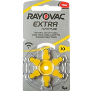 Батарейка BL6 Rayovac ZA-10 EXTRA ADVENCED BL6 ZA10Ray для слуховых аппаратов 