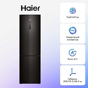 Холодильник Haier C4F740CBXGU1 (Объем - 401 л / Высота - 200 см / A++ / Чёрная нерж. сталь / No Frost / Wi-Fi (Evo) / Invertor)