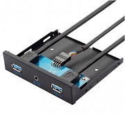Выносная планка KS-is KS-794 3.5" ATX на переднюю панель USB3 x2, AUX combo