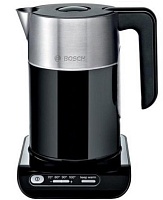 Чайник Bosch TWK8613P (2400Вт / 1,5л / металл / черный / контроль температуры) Чёрный