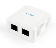 Розетка Gembird RJ-45 CAT 5E UTP внешняя двойная NCAC-2U5E-01