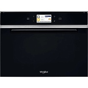 Микроволновая печь встраиваемая с паром Whirlpool W11I MW161 (Чёрная / 40 литров / ширина -59,5 см / 900 Вт /Гриль 1600 Вт / 6th SENSE/ Wi-Fi) Чёрный