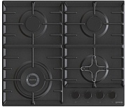 Поверхность газовая Gorenje GW642SYB (Simplicity 2.1 / черный / нержавеющая сталь / чугун / WOK)