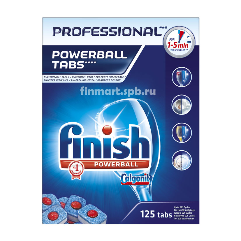 Таблетки для посудомоечных машин Finish Professional 125 шт