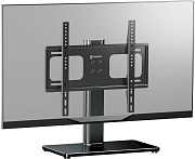 Подставка для ТВ ONKRON PT1 чёрный, для 26"-55", фиксированный, нагрузка до 35 кг,штанга 59,4 - 67,4 см, основание 43*42*0,1 см)
