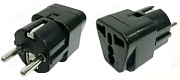 Переходник 220B UK EURO (16A) OT-ELS02 черный Белый