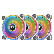 Комплект кулеров для корпуса Thermaltake Riing Quad 12 RGB Radiator Fan TT Premium Edition 3 Fan Pack - White (Controller included) (CL-F100-PL12SW-A) 