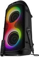 Беспроводная портативная колонка SVEN PS-850 / 100W / TWS / microSD / USB / FM / Bluetooth /  Батарея 5400mAh / LED подсветка  / караоке /