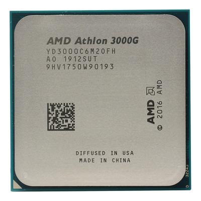 Процессор AMD AM4 Athlon 3000G/GE 3.5GHz, Tray без кулера Radeon™ Vega 3, 2core, 4+1MB (YD3000C6M2OFH/YD30GEC6M2OFH)  