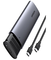 Внешний бокс Ugreen CM400 (10902) USB-C Female to M.2 M-Key 10G Enclosure с кабелем USB C3.1 GEN2 to USB C 3.1 GEN2. Длина кабеля: 50 см заполнить 