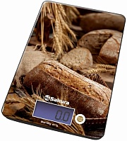 Весы кухонные Sakura SA-6075BR (электронные/ платформа/ предел 8 кг/ точность 1 г/ тарокомпенсация)