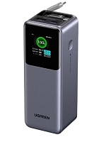 Портативная батарея Ugreen PB726, (USB/Type-C/165W/FC/LED индикатор + кабель Type-C) 20000мАч, Cерая (55987B)