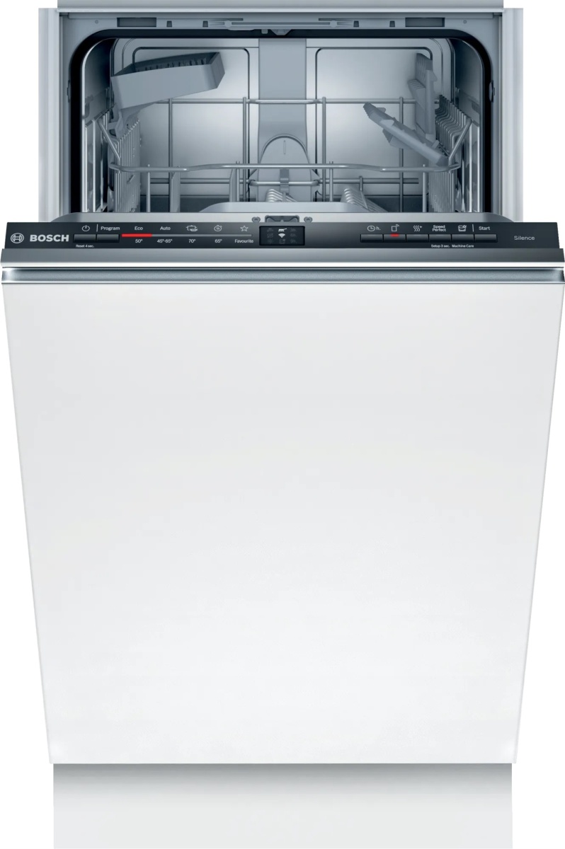 Машина посудомоечная встраиваемая 45 см Bosch SPV2IKX10E (Serie2 / 9 комплектов / 2 полки / расход воды - 9,5 л / InfoLight / Home Connect / А)