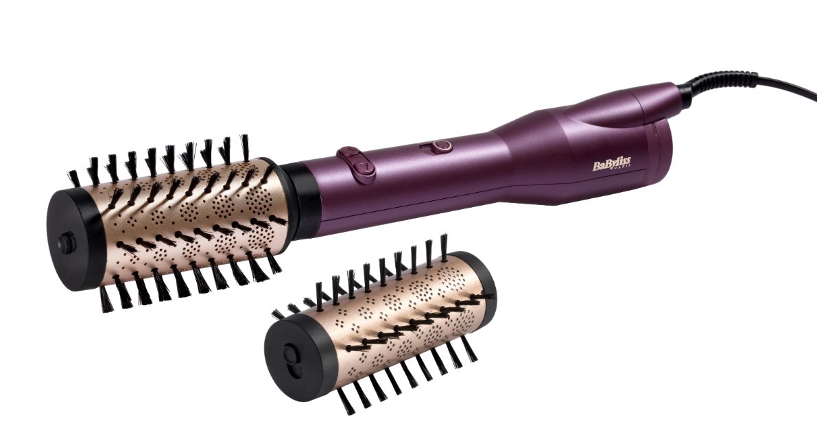 Фен-щетка BaByliss AS950E (650 Вт, вращающаяся щетка, диаметр - 40 мм, 50 мм, генератор ионов, насадок - 2 шт, шнур - 2.5 м)