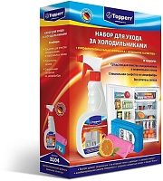 Набор для ухода за холодильниками Topperr 3104 средство+поглотитель запаха+салфетка