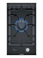 Поверхность газовая Bosch PRA3A6B70 (Serie8 / Domino / черный / стеклокерамика / чугун / WOK / FlameSelect / 1 конфорка)