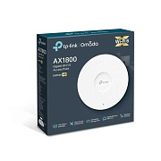 Точка доступа Tp-link EAP620 HD 2.4/5GHz, AX1800, 802.11a/b/g/n/ac/ax, 1x10/100/1000 Мбит/с, 5dBi, потолочная, PoE 