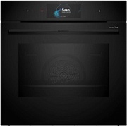 Духовой шкаф с добавлением пара Bosch HSG958DB1 (Serie8/ 71 л / до 250°C / Чёрное стекло / Гриль / Телескоп. напр. (x1) / EcoClean Direct / Wi-Fi) Чёрный