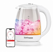Чайник Редмонд SkyKettle RK-G211S (2200 Вт / 1,7 л / стекло / контроль температуры / белый)