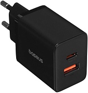 Сетевое зарядное устройство Baseus Cube, (USB/Type-C/3A/20W/QC), Черное
