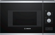 Микроволновая печь встраиваемая Bosch BFL520MS0 (Serie4 / черный/нерж / 20л / ширина - 59,4 см / 800Вт) Черный матовый