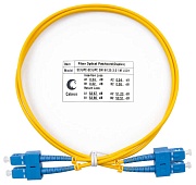 Шнур оптический duplex Cabeus FOP(d)-9-SC-SC-1m SC-SC 9/125 sm 1м LSZH 