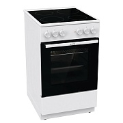 Плита электрическая Gorenje GEC5A41WG (Белая / духовка - 62 л / 4 конфорки (1,7/1,2/1,2/1,7кВт) / AquaClean / Мощность - 8,6 кВт)