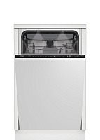 Машина посудомоечная встраиваемая 45 см Beko BDIS38120Q (11 комплектов / 3 полки / расход воды - 8,7 л / Луч на полу / Внутренняя подсветка / А++) Белый