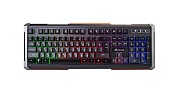 Игровая клавиатура Oklick 717G, русские буквы белые, 1,5 м, черная/серая Чёрный/серый