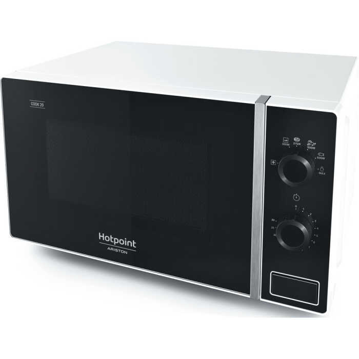 Микроволновая печь Hotpoint-Ariston MWHA 101 W (20 л, 700 Вт, переключатели поворотный механизм, белый/черный)