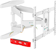 Кронштейн для ТВ ONKRON M6L-W белый, для 40"-75", наклон 8°, поворот 140°, нагрузка до 45,5 кг, расстояние до стены 54-500 мм Белый