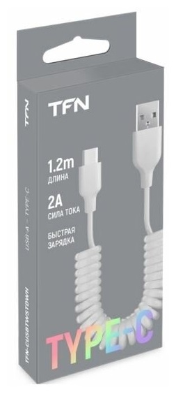 Кабель TFN USB Type-C - USB, витой, 1 метр, черный (TFN-CUSBTWSTDBK)