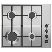 Поверхность газовая Hansa BHGI620530 (Нерж. сталь / чугун. решетки / 4 конфорки (1,8/1,0/1,8/2,8 кВт) / газконтроль / эл.поджиг)