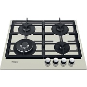 Поверхность газовая Whirlpool AKTL 629/S (Бежевый / 4 конфорки / Чугунные решетки / Закаленное стекло / Электроподжиг / Газ контроль) Бежевый