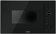 Микроволновая печь встраиваемая Haier HMX-BPG259B (Чёрная / 25 литров / ширина - 59,5 см / 900 Вт / Гриль 1260 Вт) Чёрный