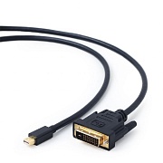 Кабель miniDisplayPort - DVI GEMBIRD (CC-mDPM-DVIM-6), вилка-вилка, длина - 1.8 метра Чёрный
