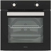 Духовой шкаф KRONA ASTRO 60 BL (72 л / до 260 °C / Чёрное стекло / Традиционная очистка / Формованные направляющие(x1) / А)