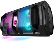 Беспроводная портативная колонка SVEN PS-670 / 65W / TWS / microSD / USB / FM / Bluetooth / Батарея 2*4400mAh / LED подсветка / караоке / Чёрный