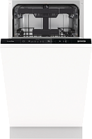 Машина посудомоечная встраиваемая 45 см Gorenje GV561D10 (Advanced / 11 комплектов / 3 полки / расход воды - 9,5 л / А+++) Белый