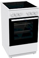 Плита электрическая Gorenje GEC5A41WG (Белая / духовка - 62 л / 4 конфорки (1,7/1,2/1,2/1,7кВт) / AquaClean / Мощность - 8,6 кВт)