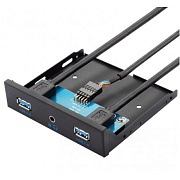 Выносная планка KS-is KS-794 3.5" ATX на переднюю панель USB3 x2, AUX combo 