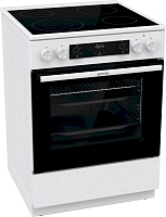 Плита электрическая Gorenje GECS6C70WC (Advanced / Белый / духовка - 71 л / 4 конфорки (2200/1200/1200/1800Вт) / AquaClean / Мощность - 9,701 кВт)